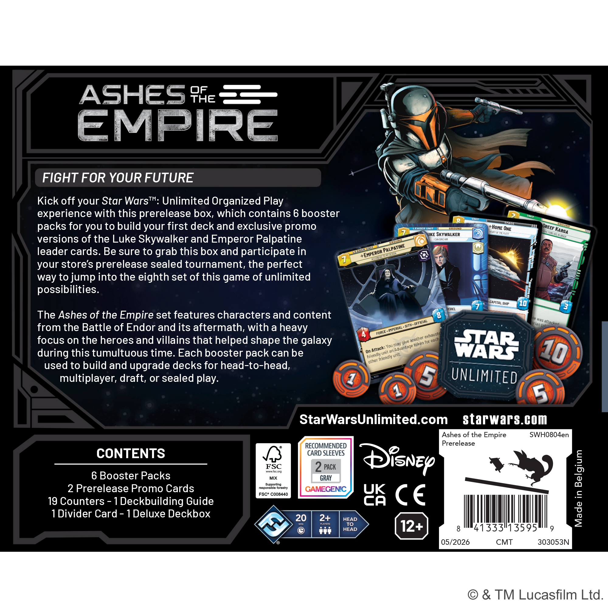 Star Wars Unlimited: Ashes of the Empire - Prerelease Box