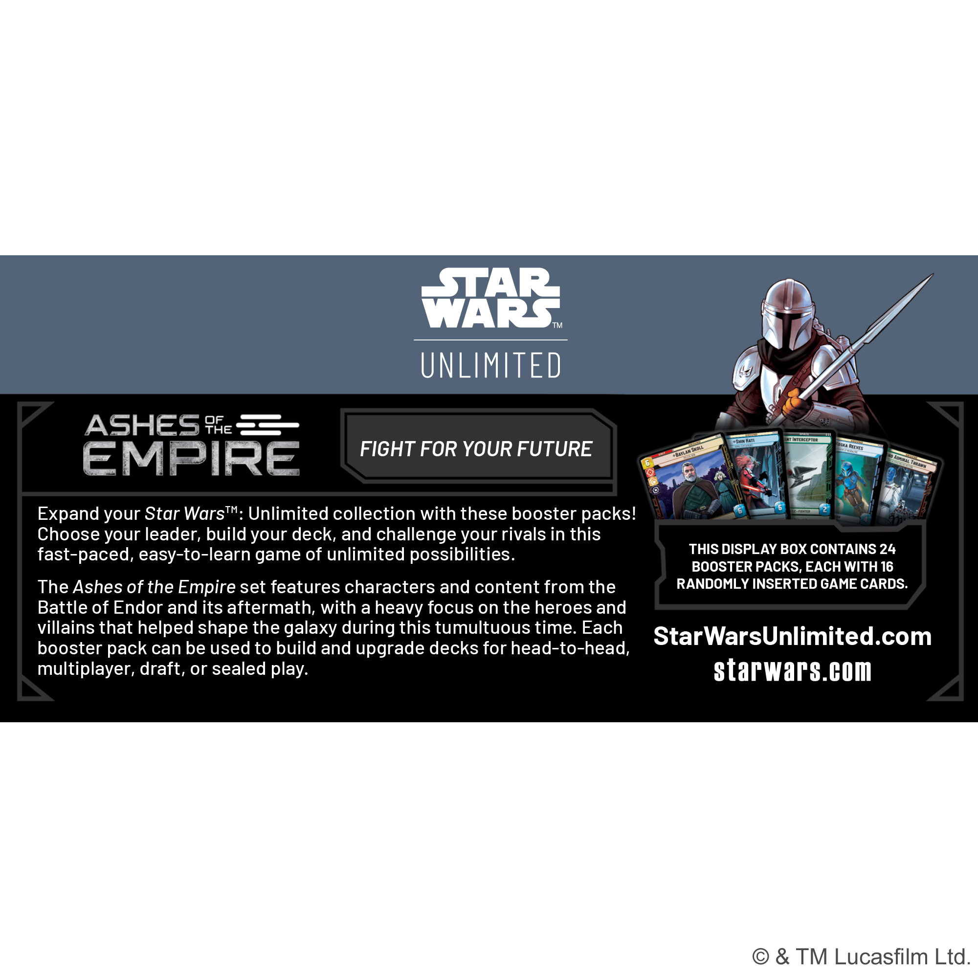 Star Wars Unlimited: Ashes of the Empire - Booster Display