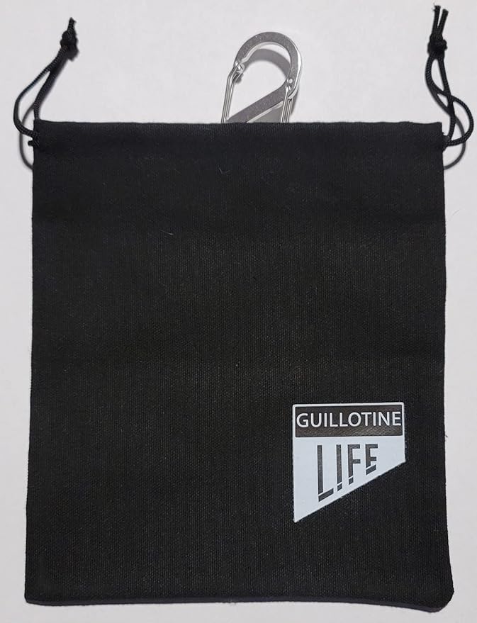 Guillotine Life Hip-Clip dice bag in heavy cotton with an S-clip carabiner for clipping to a belt