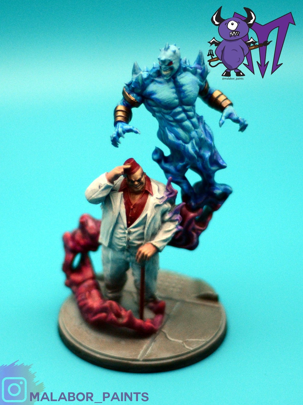 Fully painted Marvel Crisis Protocol: Professor X & Shadow King by Malabor Paints