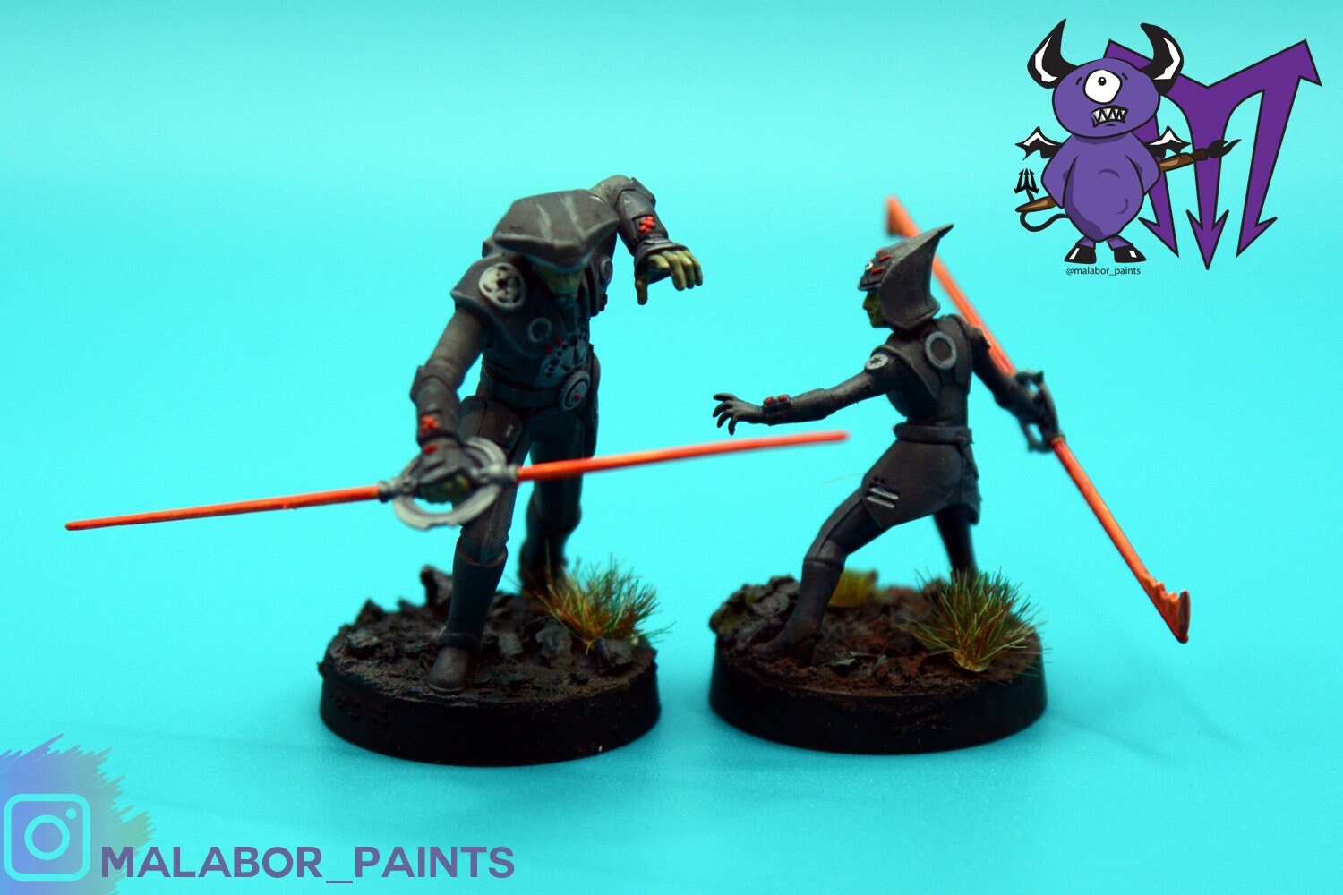 Fully painted Star Wars Legion: Fifth Brother and Seventh Sister Operative Expansion by Malabor Paints