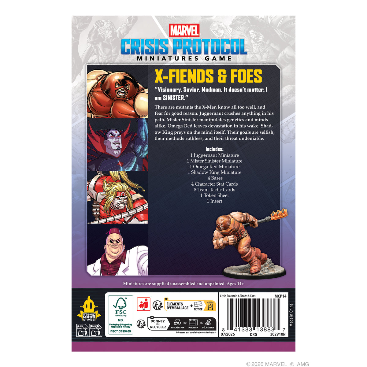 Marvel Crisis Protocol: X-Fiends &amp; Foes Character Pack