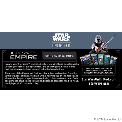 Star Wars Unlimited: Ashes of the Empire - Booster Display