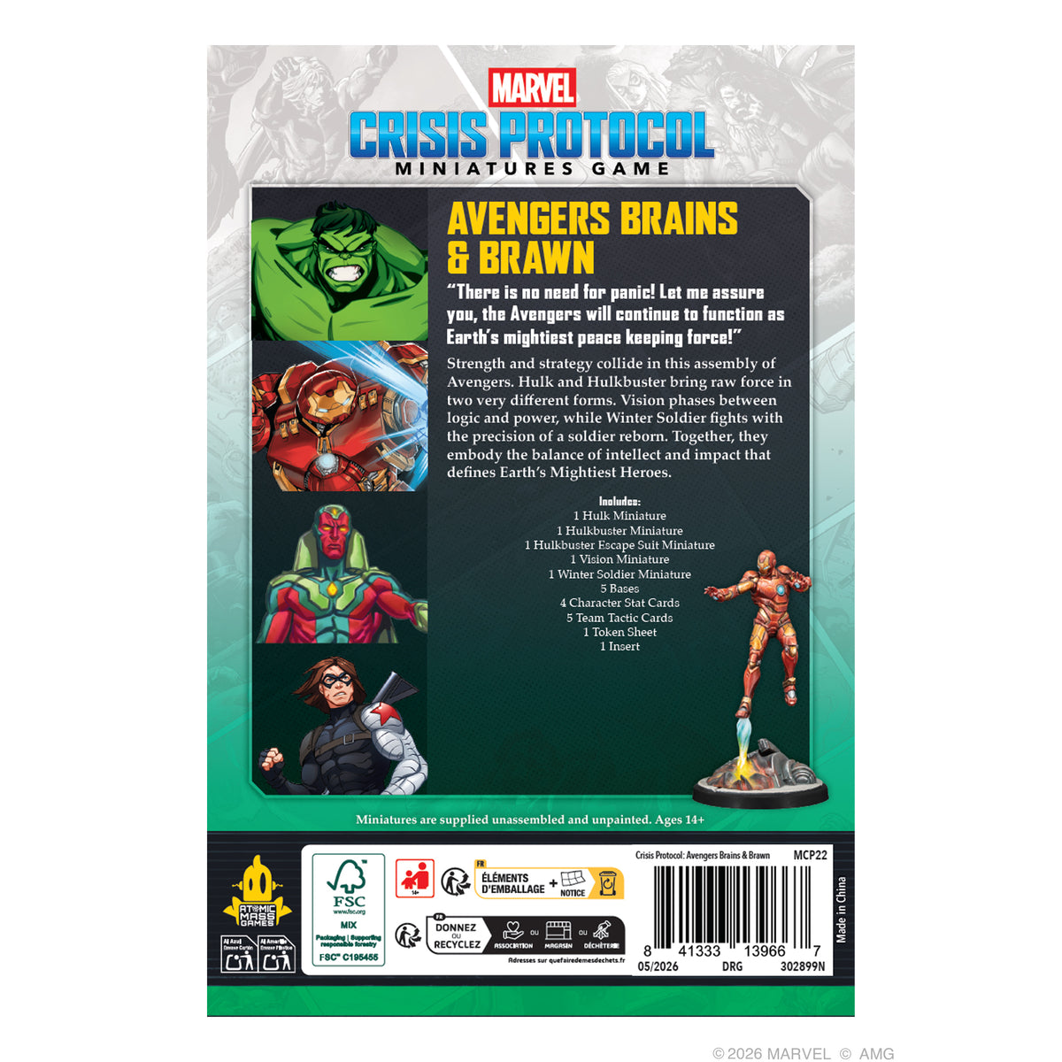 Marvel Crisis Protocol: Avengers Brains &amp; Brawn Character Pack