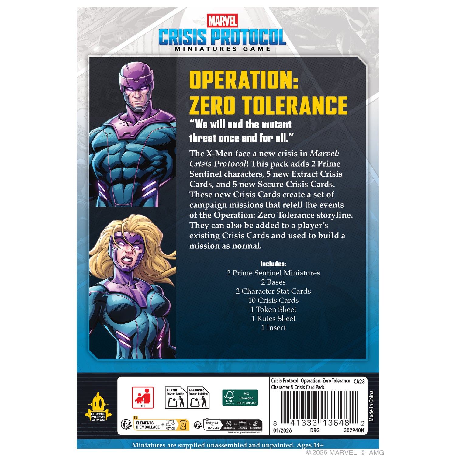 Marvel Crisis Protocol: Operation - Zero Tolerance Character &amp; Crisis Card Pack