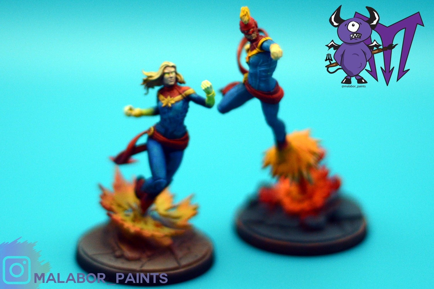 Fully painted Marvel Crisis Protocol: Earth&