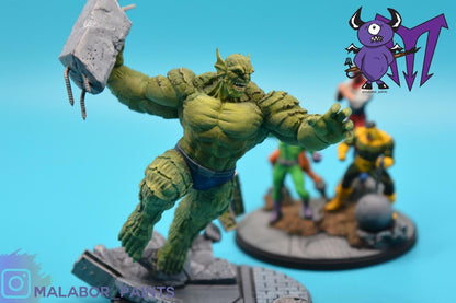 Fully painted Marvel Crisis Protocol: Abomination &amp; Wrecking Crew by Malabor Paints