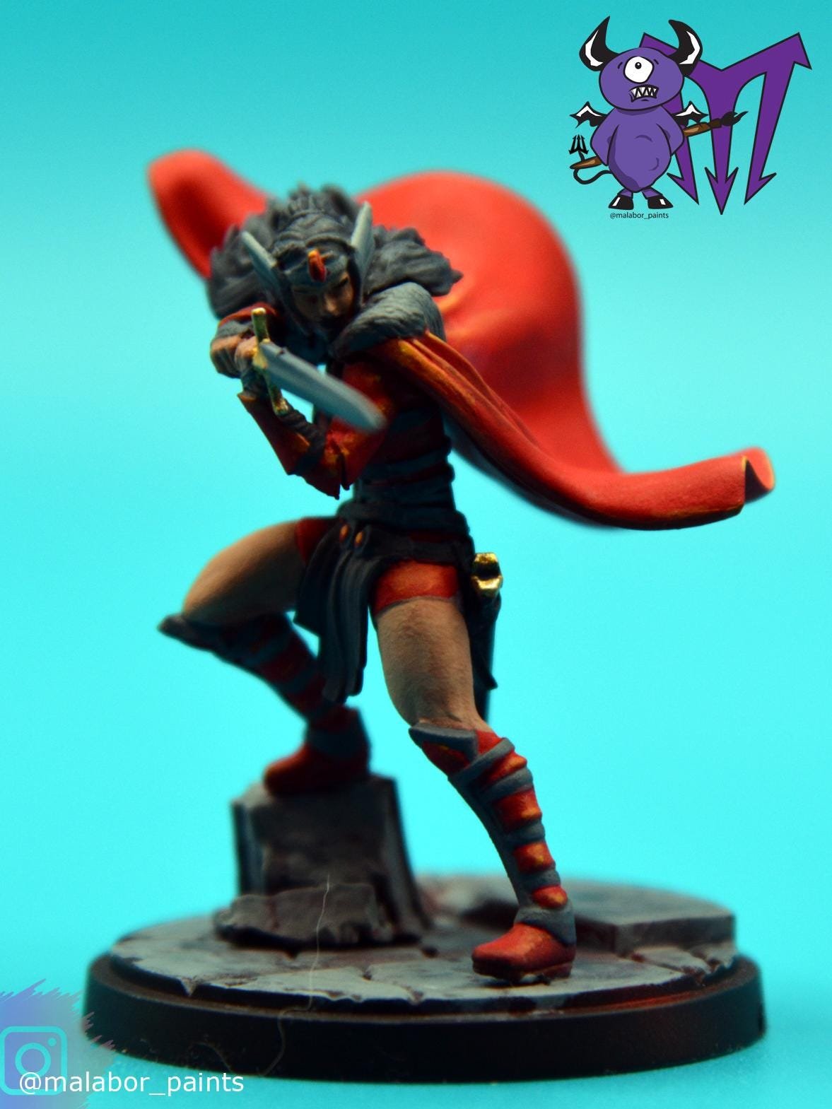 Fully painted Marvel Crisis Protocol: Mighty Thor, Lady Sif, Thor, Hero of Midgard &amp; Loki, Prince of Lies by Malabor Paints