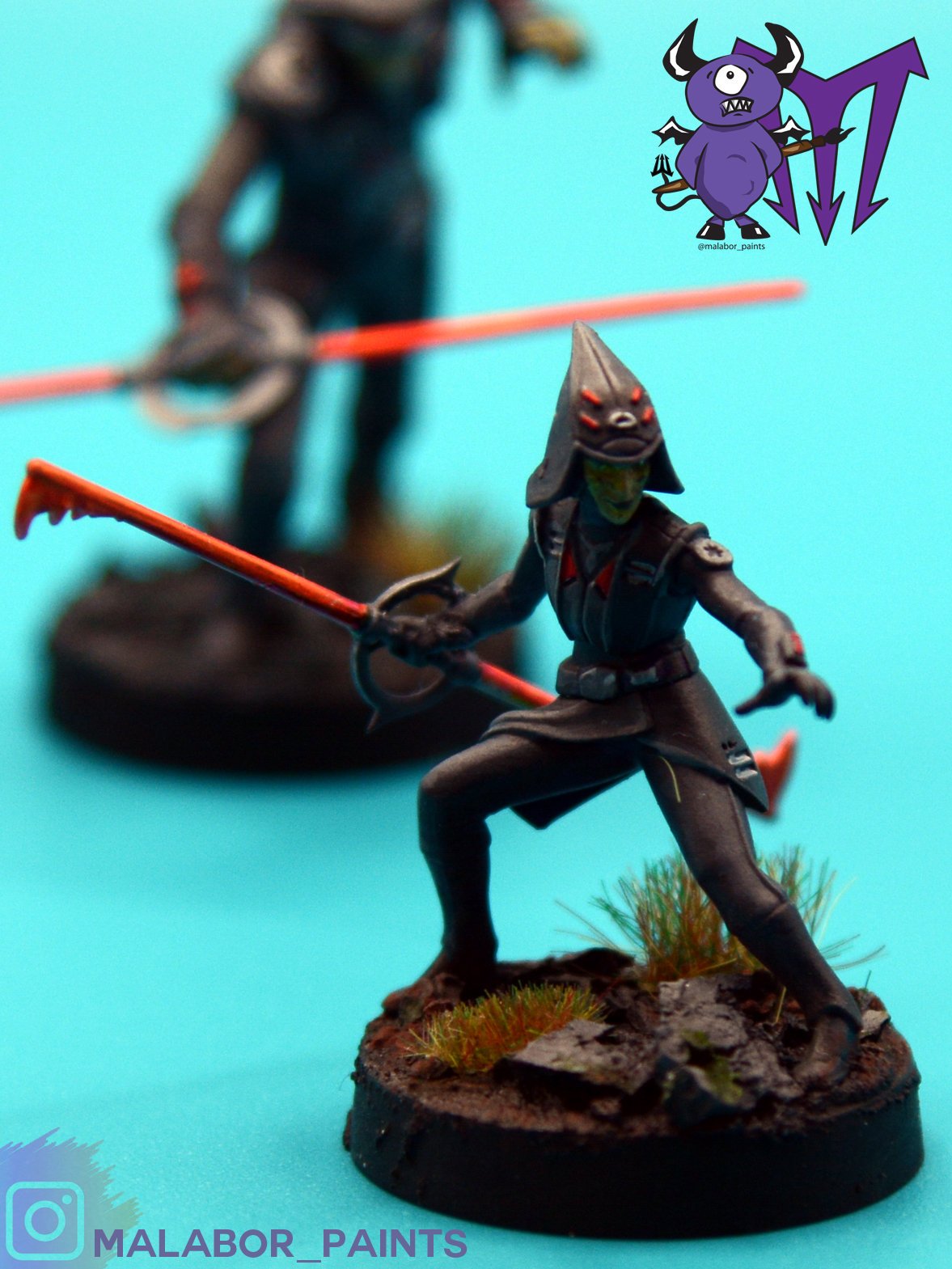 Fully painted Star Wars Legion: Fifth Brother and Seventh Sister Operative Expansion by Malabor Paints