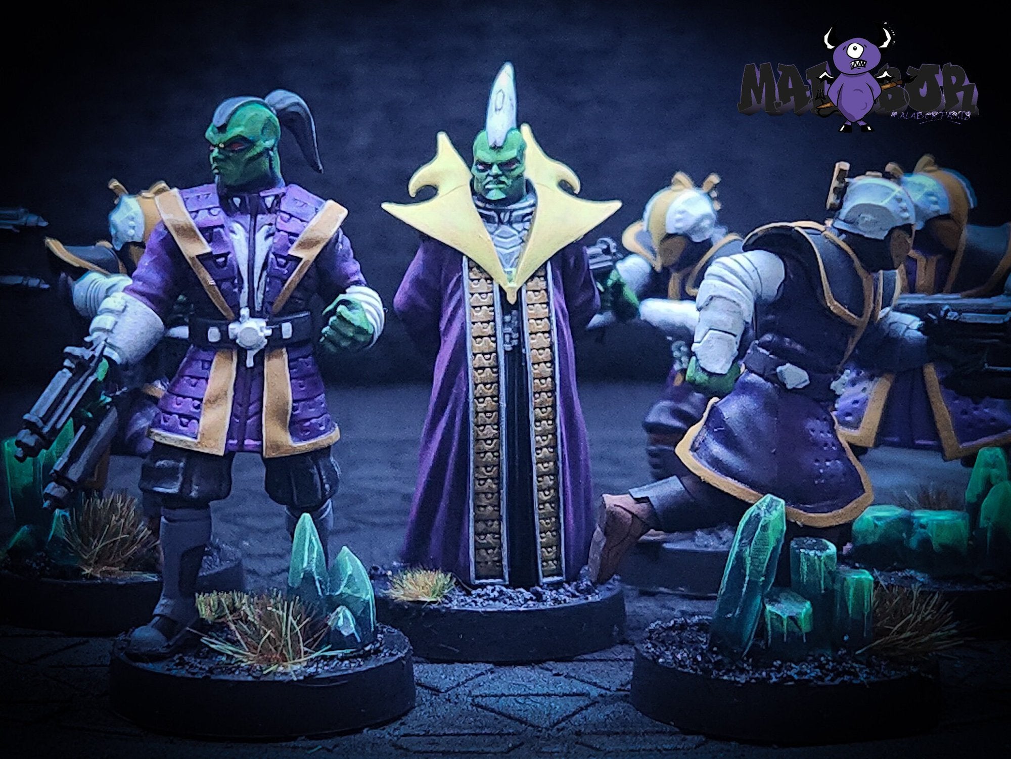 Fully painted Star Wars Legion: Black Sun Enforcers by Malabor Paints