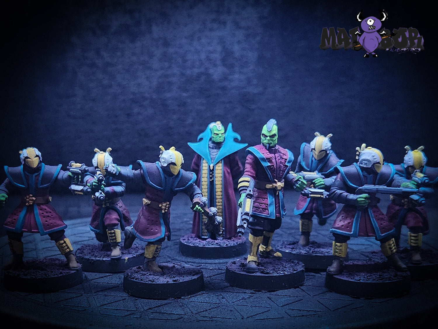 Fully painted Star Wars Legion: Black Sun Enforcers by Malabor Paints