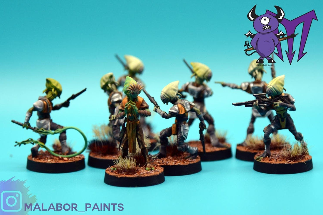 Fully painted Star Wars Legion: Pyke Syndicate Foot Soldiers by Malabor Paints