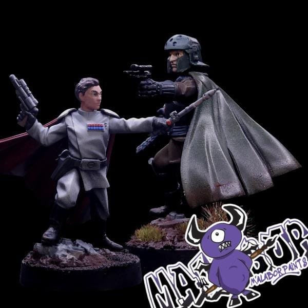 Fully painted Star Wars Legion: Customizable Imperial Officer &amp; Agent by Malabor Paints