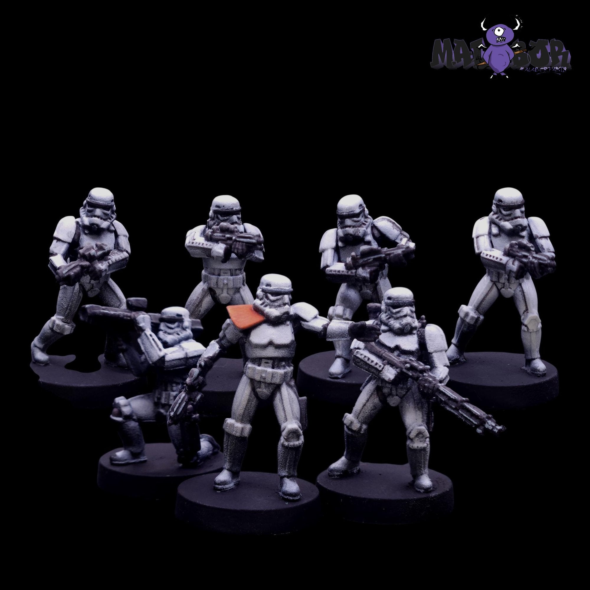 Fully painted Star Wars Legion: Stormtroopers by Malabor Paints