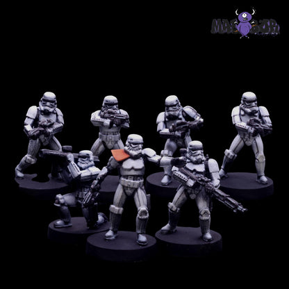 Fully painted Star Wars Legion: Stormtroopers by Malabor Paints