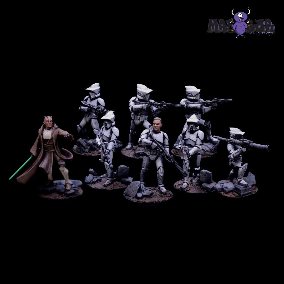 Fully painted Star Wars Legion: ARF Troopers by Malabor Paints
