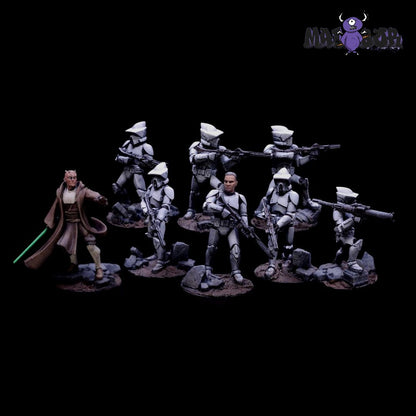Fully painted Star Wars Legion: ARF Troopers by Malabor Paints