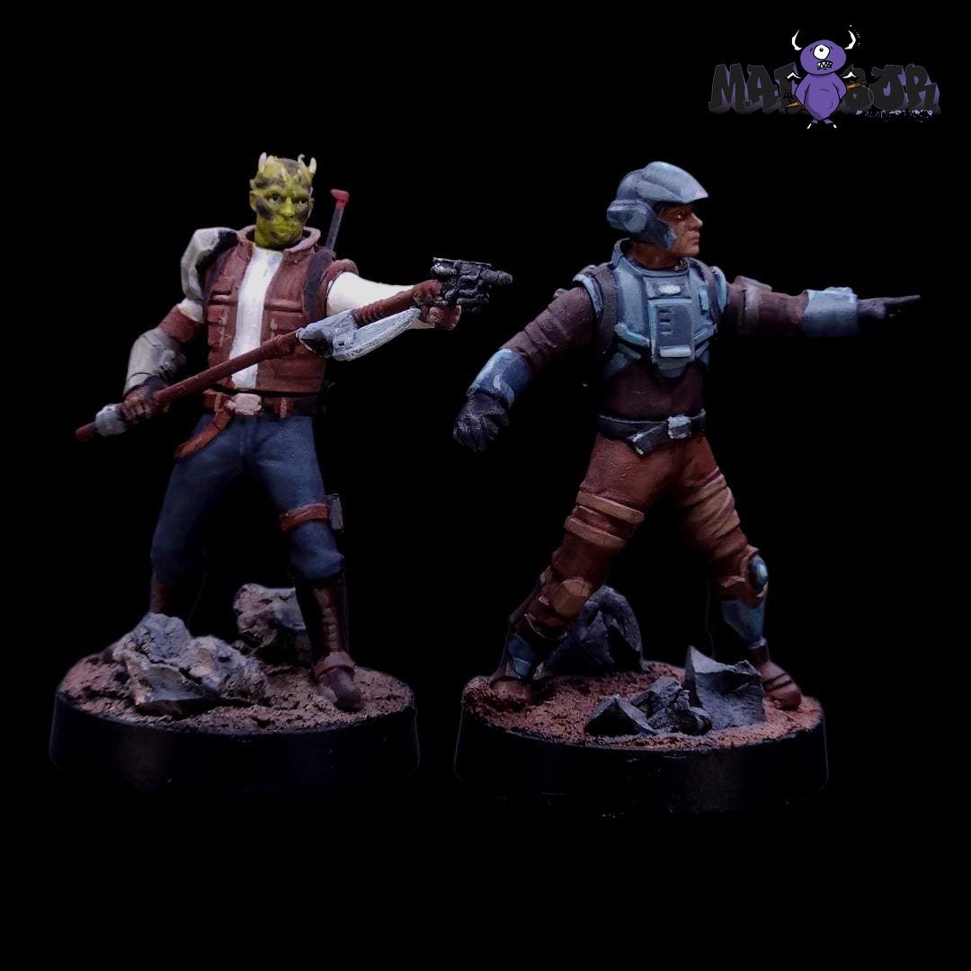 Fully painted Star Wars Legion: Customizable Rebel Officer &amp; Agent by Malabor Paints
