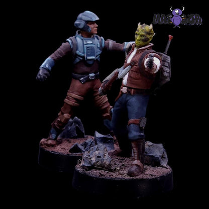 Fully painted Star Wars Legion: Customizable Rebel Officer &amp; Agent by Malabor Paints