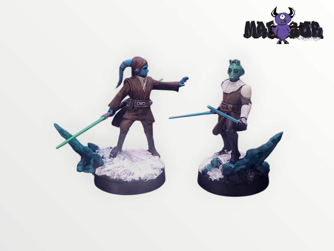 Fully painted Star Wars Legion: Customizable Jedi General and Knight by Malabor Paints