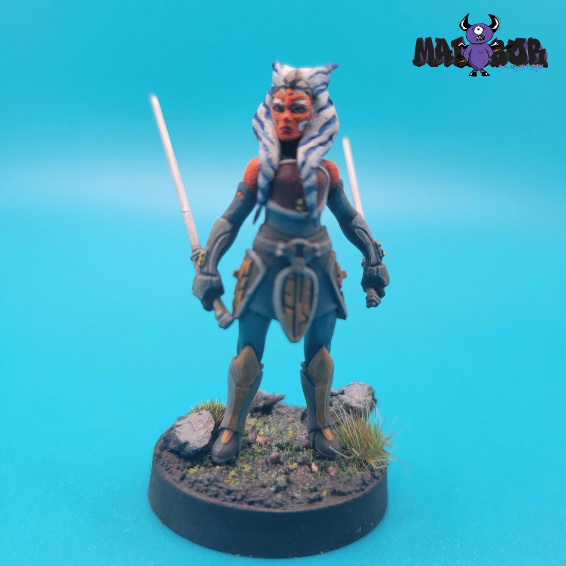 Fully painted Star Wars Legion: Commander &amp; Padawan Ahsoka Tano by Malabor Paints