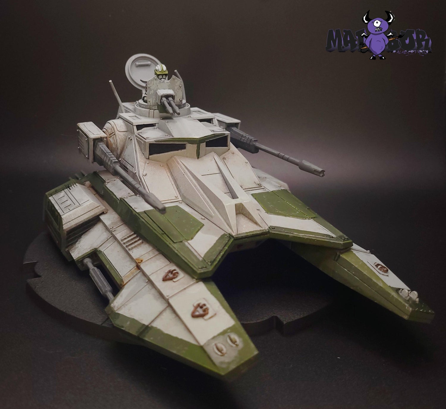 Fully painted Star Wars Legion: TX-130 Saber Tank by Malabor Paints