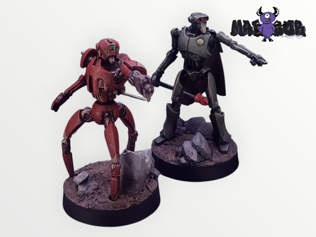 Fully painted Star Wars Legion: Customizable Super Tactical Command Droid by Malabor Paints