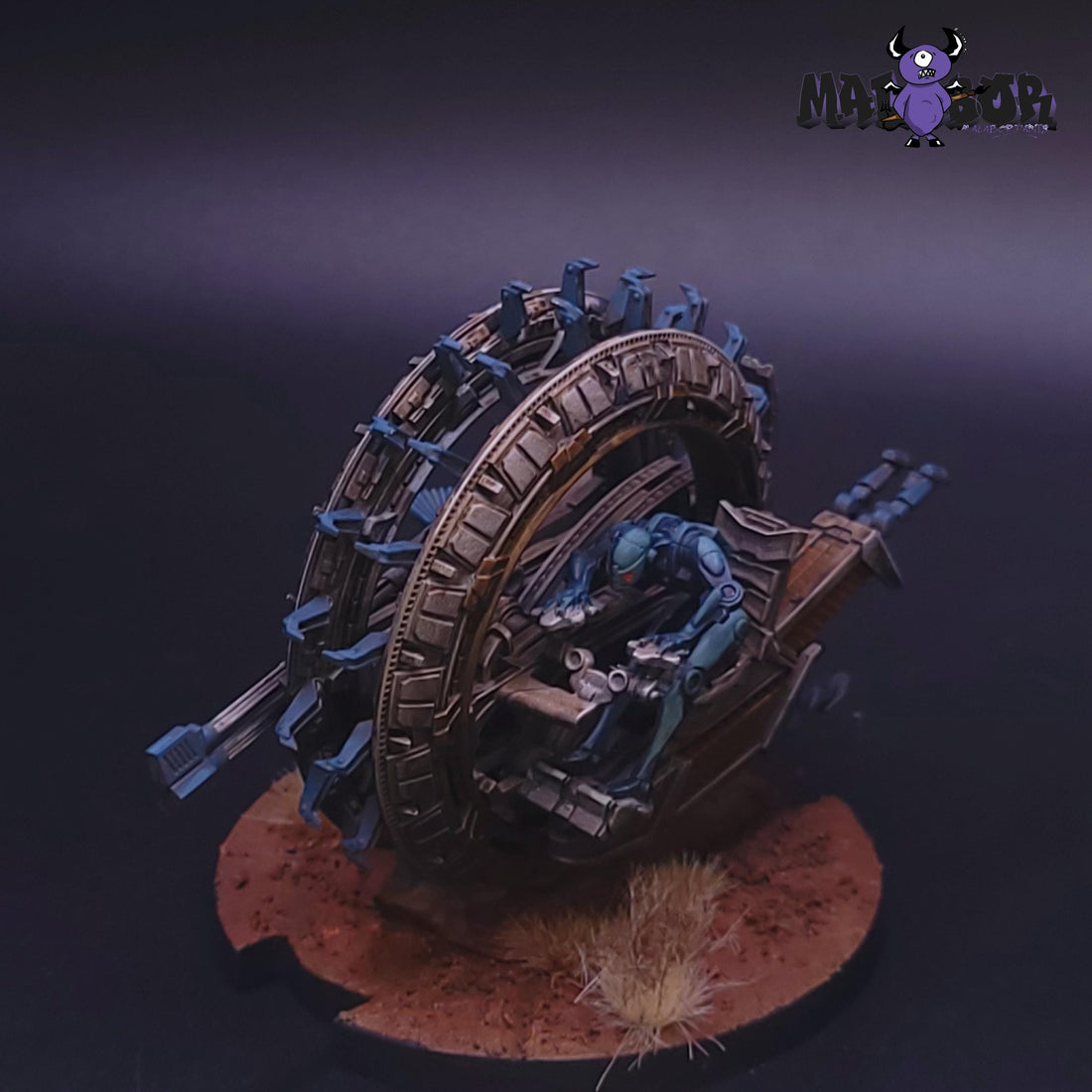Fully painted Star Wars Legion: TSMEU-6 Personal Wheel Bike by Malabor Paints