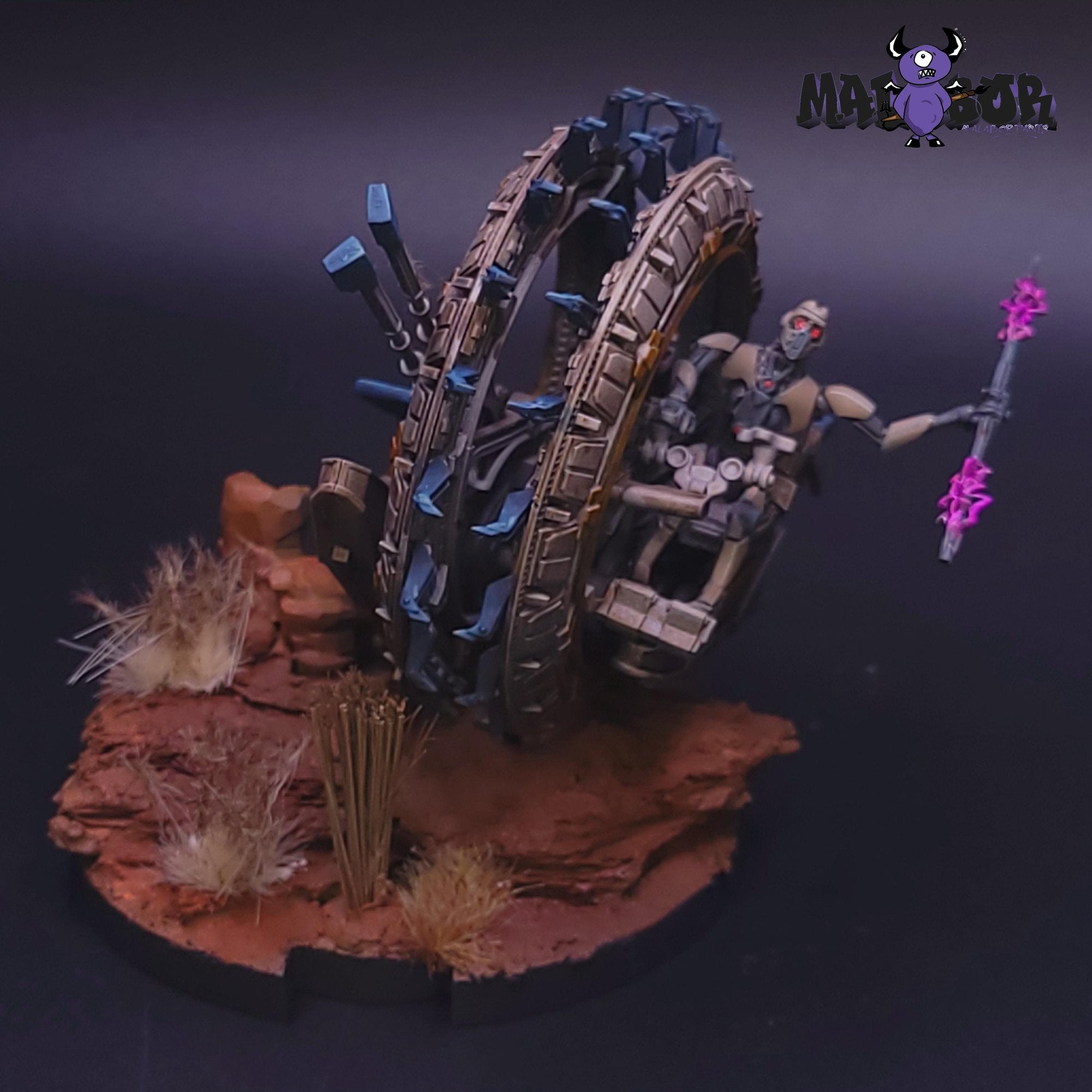 Fully painted Star Wars Legion: TSMEU-6 Personal Wheel Bike by Malabor Paints