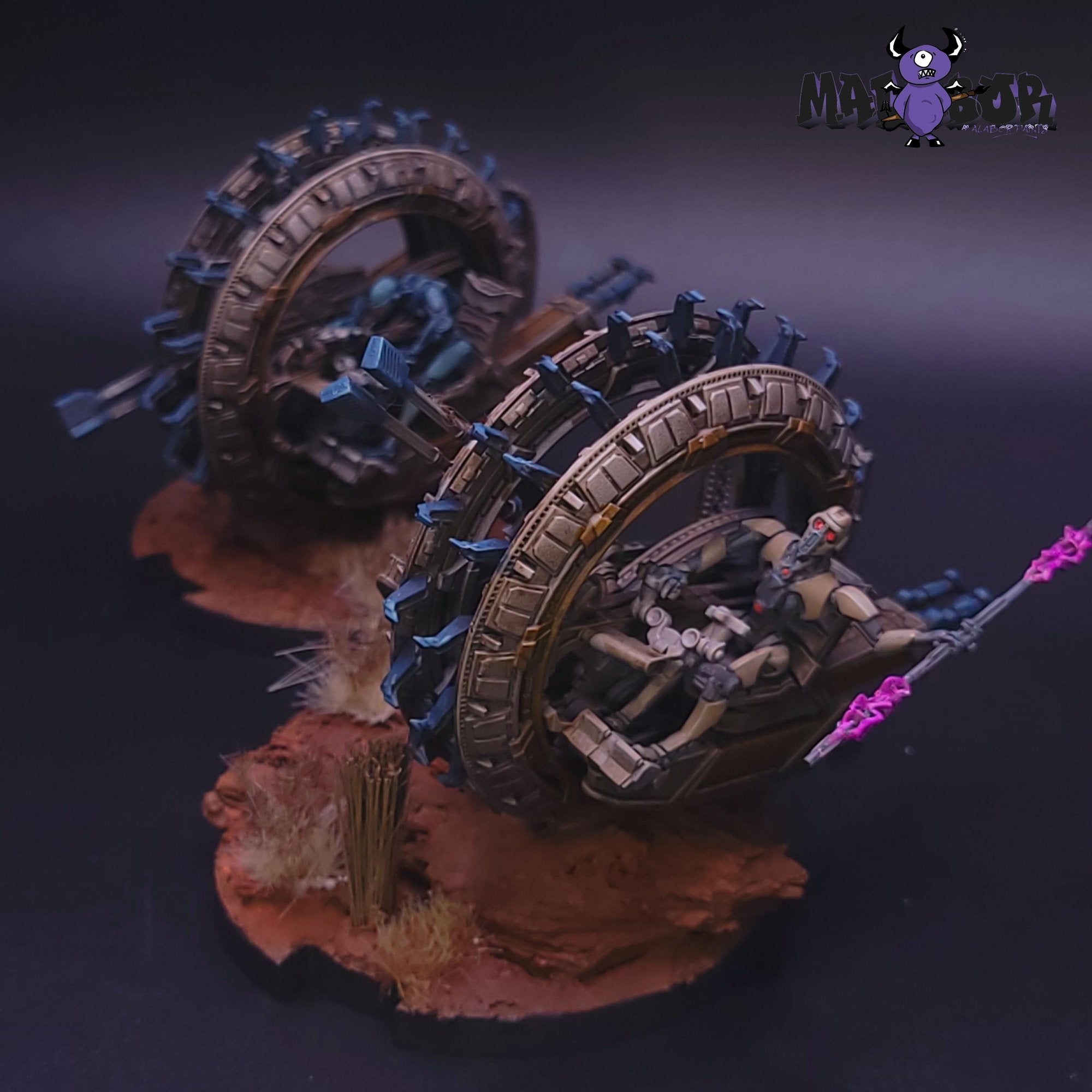 Fully painted Star Wars Legion: TSMEU-6 Personal Wheel Bike by Malabor Paints