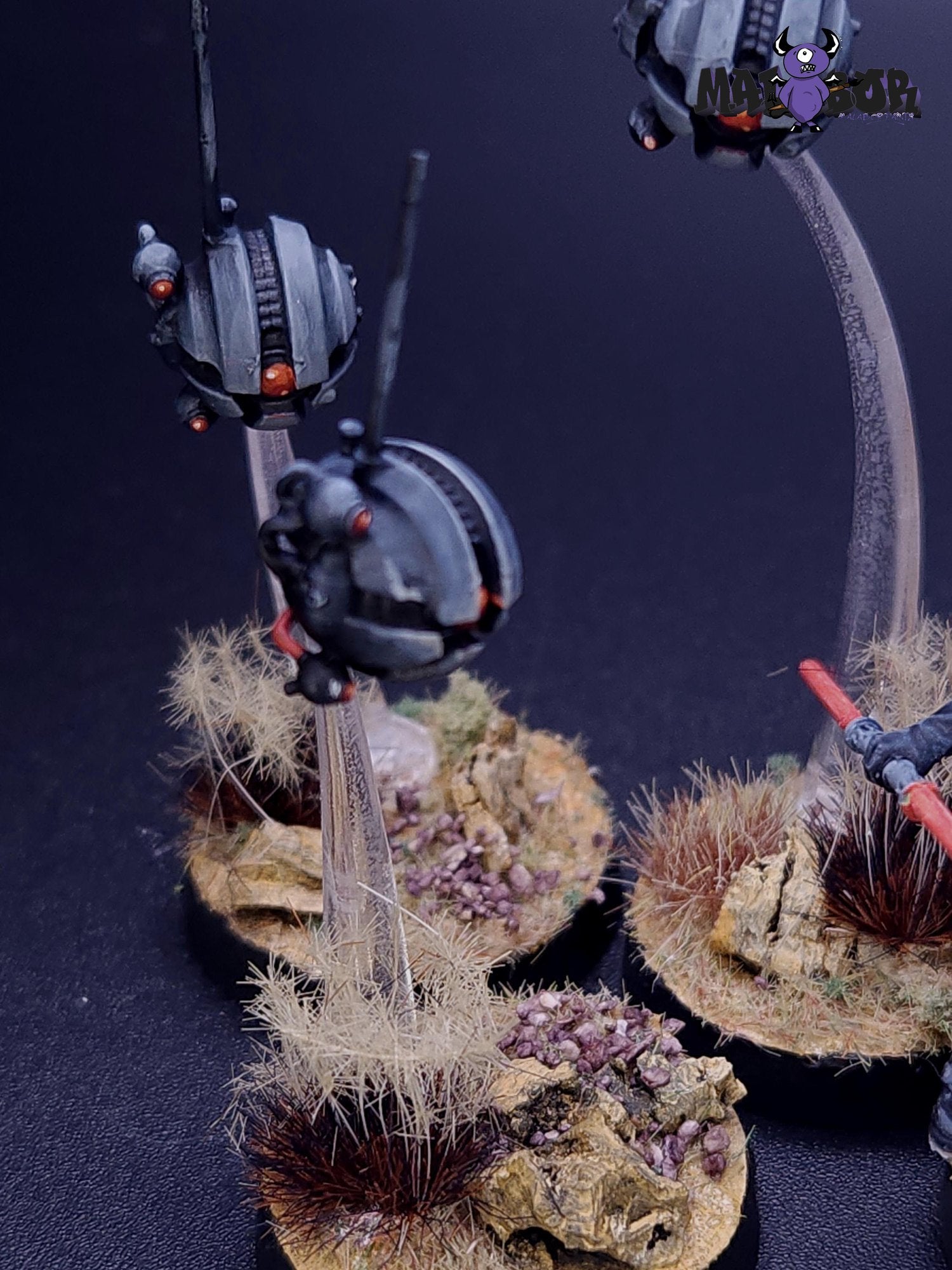 Fully painted Star Wars Legion: Leaders of the Shadow Collective by Malabor Paints