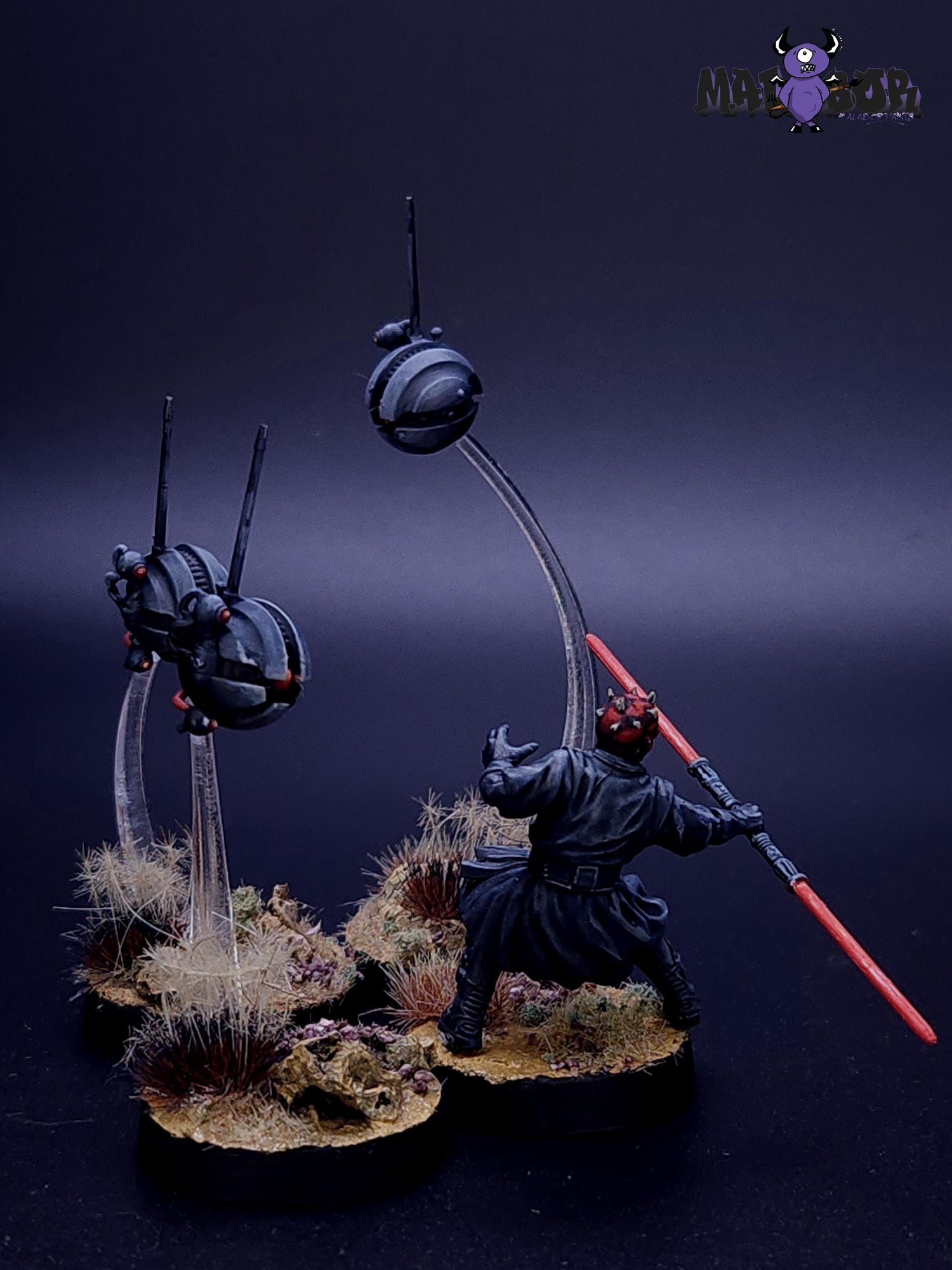 Fully painted Star Wars Legion: Leaders of the Shadow Collective by Malabor Paints