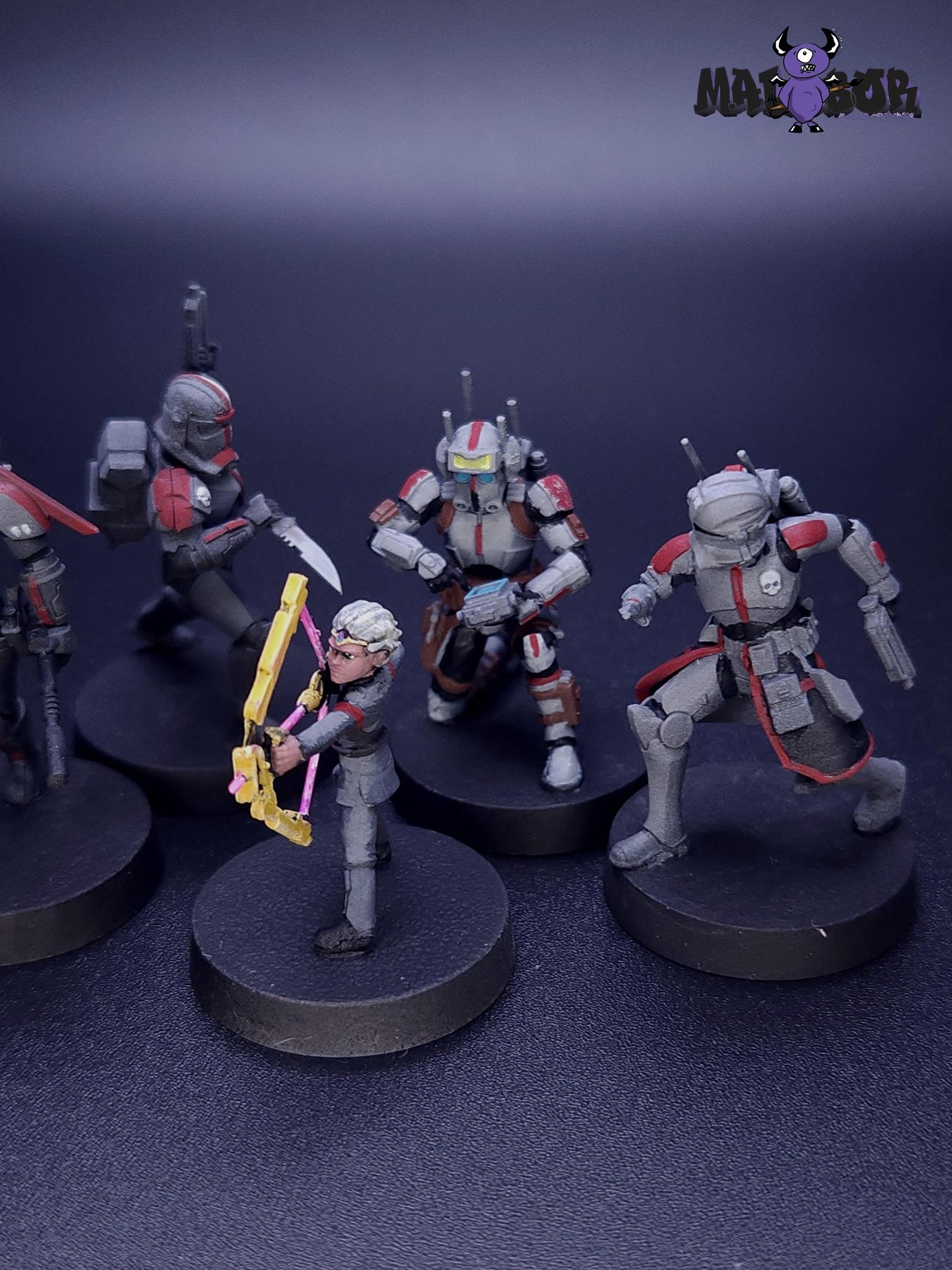 Fully painted Star Wars Legion: Bad Batch by Malabor Paints