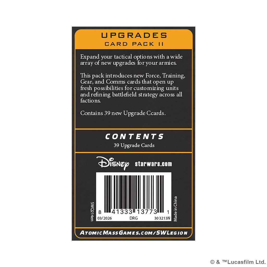 PRE-ORDER: Star Wars: Legion – Upgrades Card Pack 2