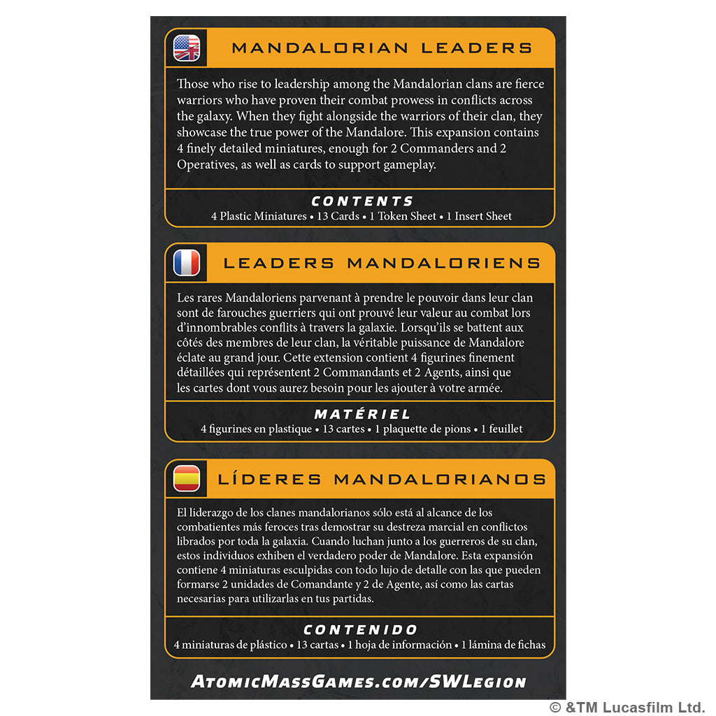 Star Wars: Legion - Mandalorian Leaders
